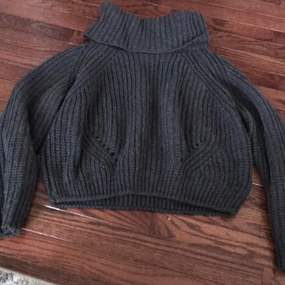Grey turtle neck sweater